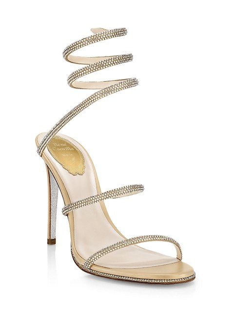 Cleo Crystal-Embellished Wrap Sandals | Saks Fifth Avenue
