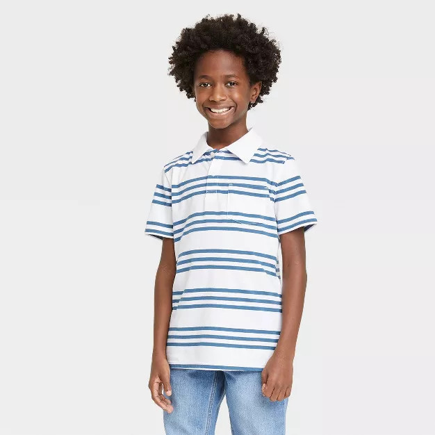 Boys' Knit Polo Short Sleeve Shirt - Cat & Jack™ | Target