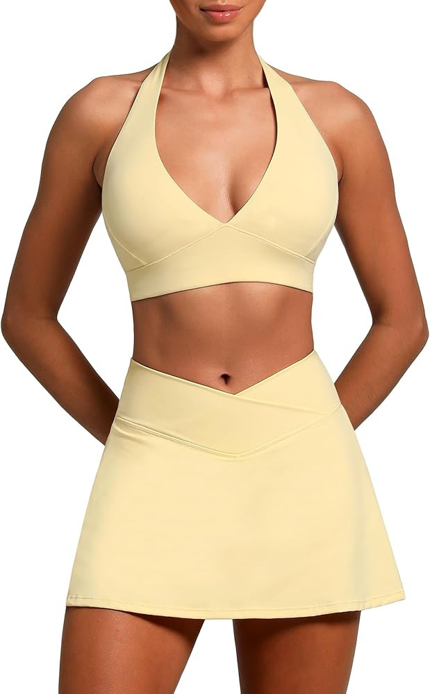 OZICERD Two Piece Tennis Skirt Sets for Women 2 Piece Mini Skirt Set Pickleball Outfit Golf Skort... | Amazon (US)