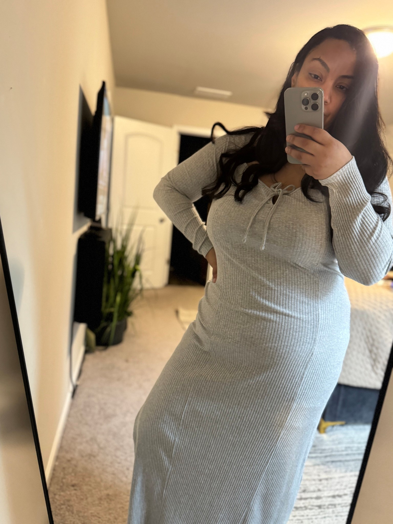 Dressed in grace and a little grey. A perfect maxi moment for church—classic, comfy, and elegant! #ChurchFlow

#LTKFindsUnder100 #LTKPlusSize #LTKMidsize