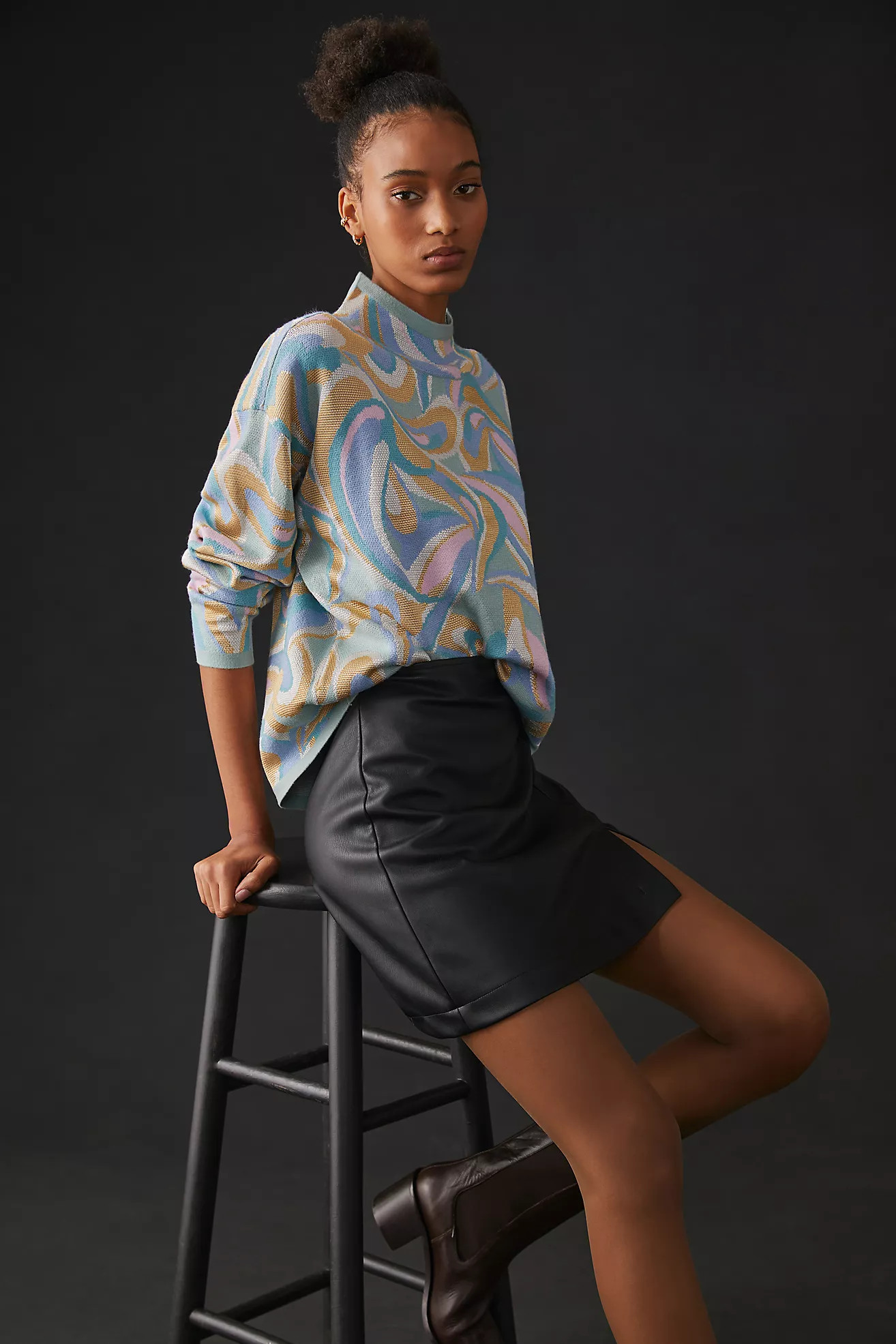 Maeve Carys Mock-Neck Sweater | Anthropologie (US)