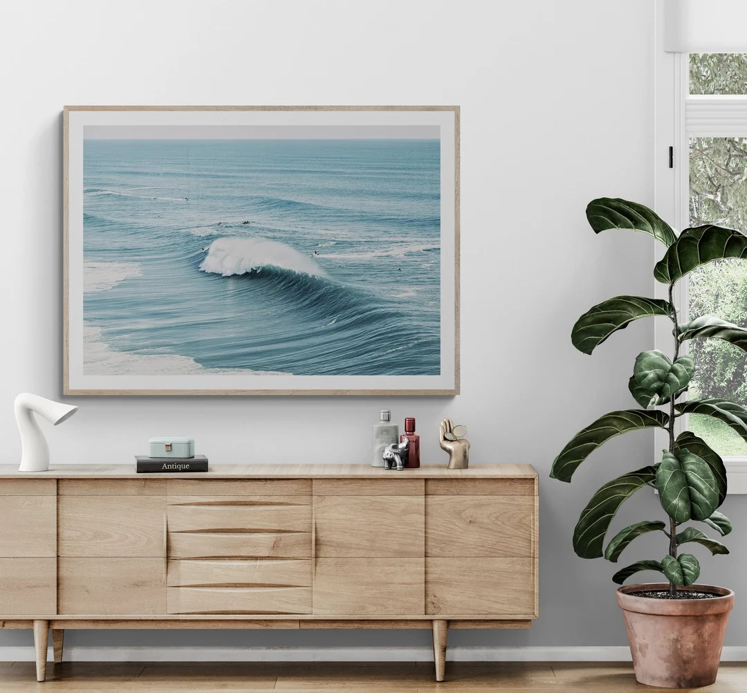 Fine Art Ocean Surf Print - Minimalist Ocean Surfing Fine Art Photography Print - Nazare Portugal... | Etsy (US)
