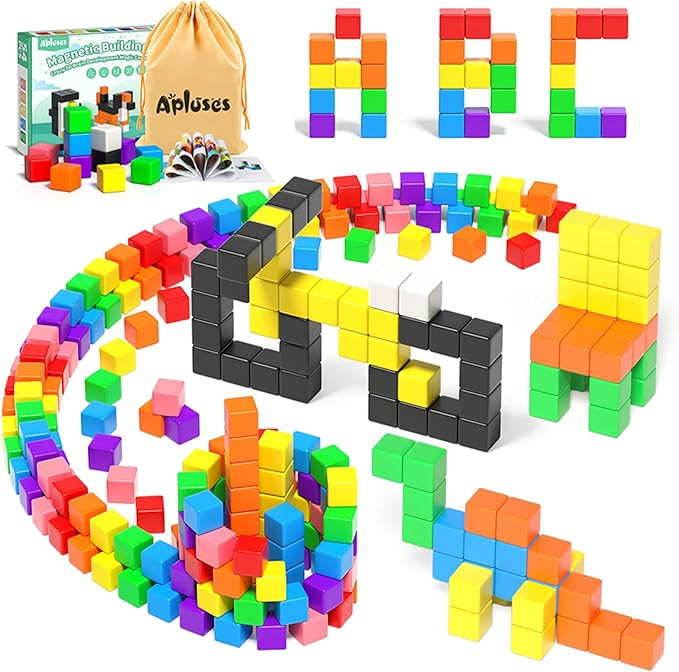 54 PCS Magnetic Blocks, Magnetic Building Blocks for Toddlers 3+, Montessori Toys, Magnet Cubes, ... | Amazon (US)