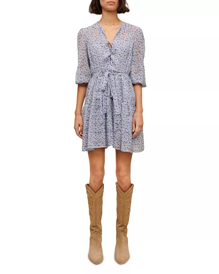 Rilaneta Belted Floral Print Burnout Dress | Bloomingdale's (US)