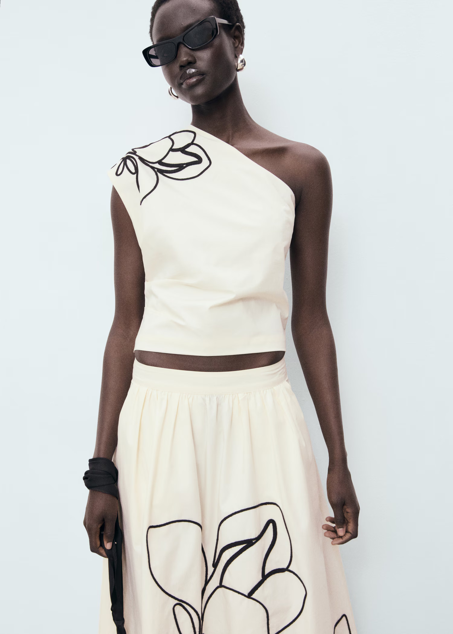 Embroidered cotton skirt - Women | MANGO USA | Mango (US/MX/AU)