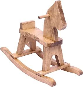 AmishToyBox.com Wooden Rocking Horse Toddler Ride-On Toy (Harvest Stain) | Amazon (US)