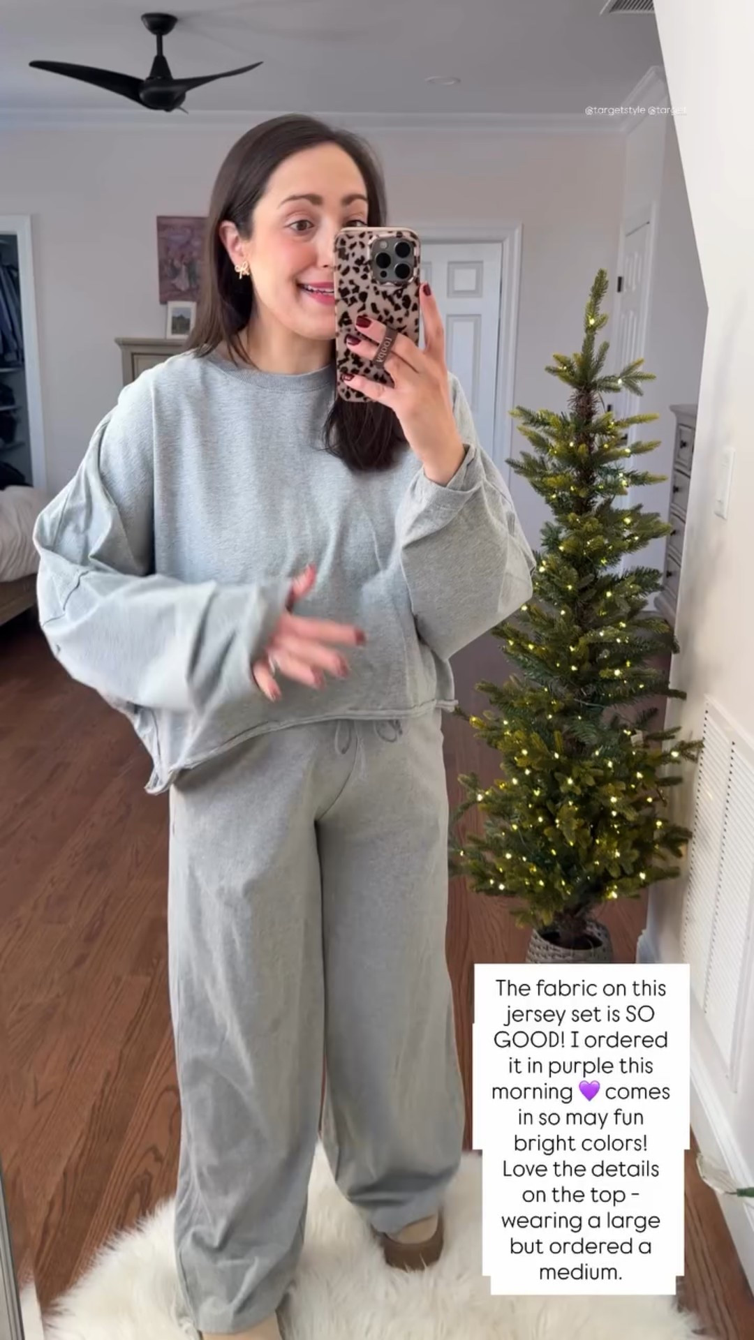 The fabric on this jersey set is SO GOOD! I ordered it in purple this morning 💜 comes in so may fun bright colors! Love the details on the top - wearing a large but ordered a medium.  @targetstyle @target