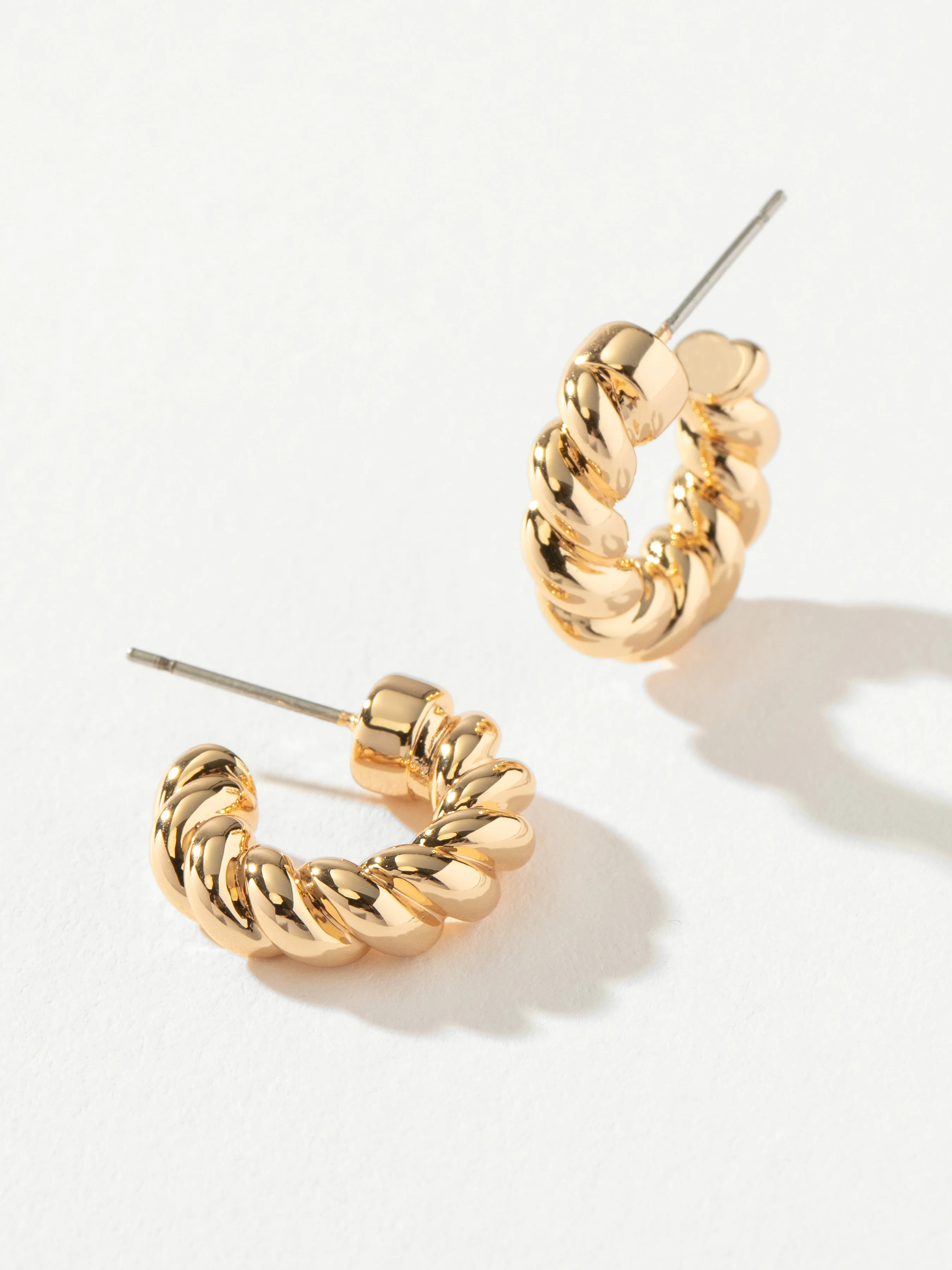 Gold Twisted Hoop Earrings | Gold Hoop Earrings | Uncommon James | Uncommon James
