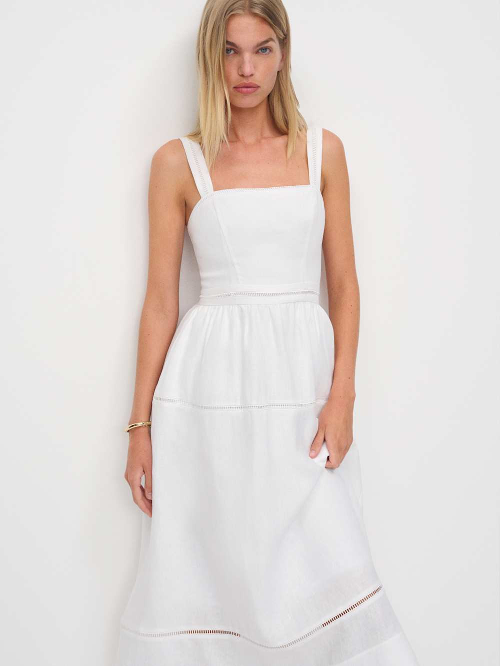 Petites Everett Linen Dress | Reformation (Global)