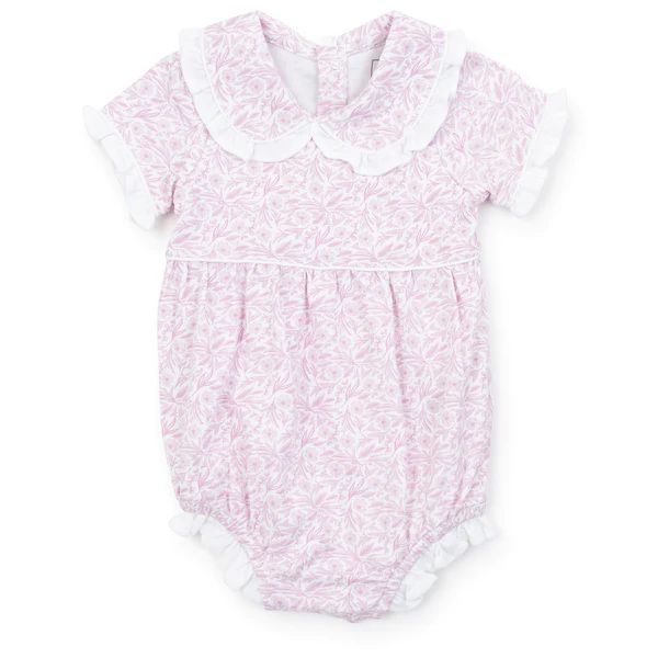 Council Girls' Pima Cotton Bubble - Pretty Pink Blooms | Lila and Hayes