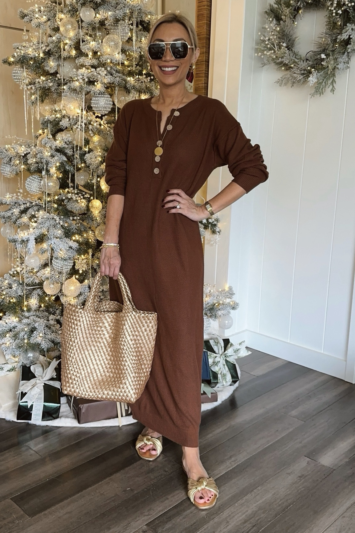 Holidays in Hawaii. Perfect for cool-ish weather and for cooler Hawaiian lunches!! Add a pop of gold and you’re fancy! 🫶🏽🫶🏽🫶🏽 #LTKsalealert #LTKfindsunder50 #LTKstyletip #LTKholiday

#LTKfindsunder50 #LTKSeasonal #LTKHoliday