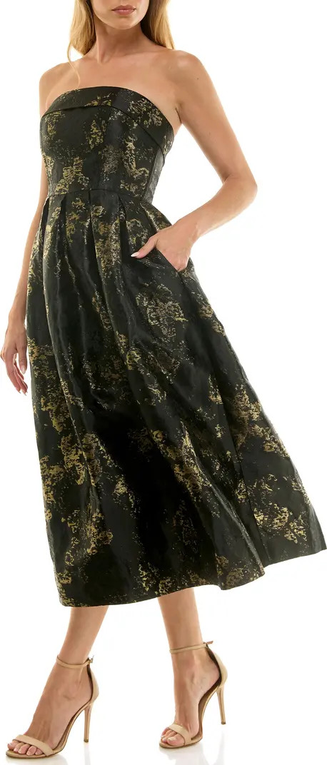 Metallic Strapless Gown | Nordstrom