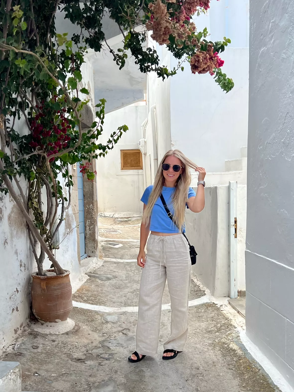 Petites Olina Linen Pant curated on LTK