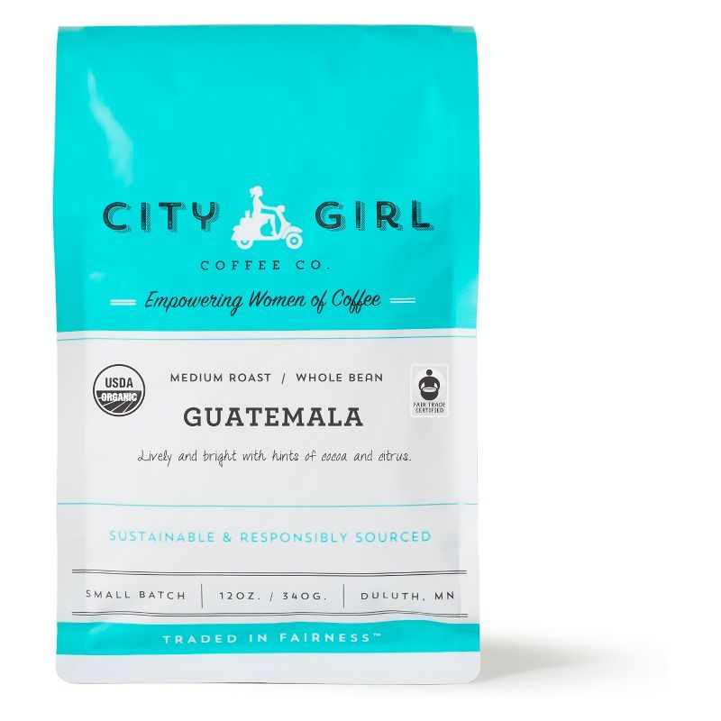 City Girl Coffee Organic Guatemala Café Femenino Medium Roast Whole Bean Coffee - 12oz | Target