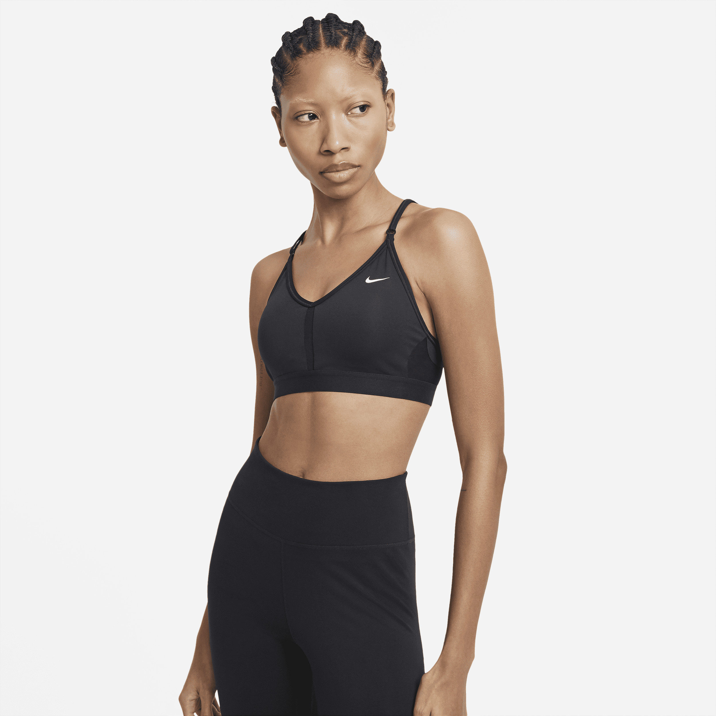 Nike Women's Indy Light-Support Padded V-Neck Sports Bra in Black | CZ4456-010 | Nike (US)