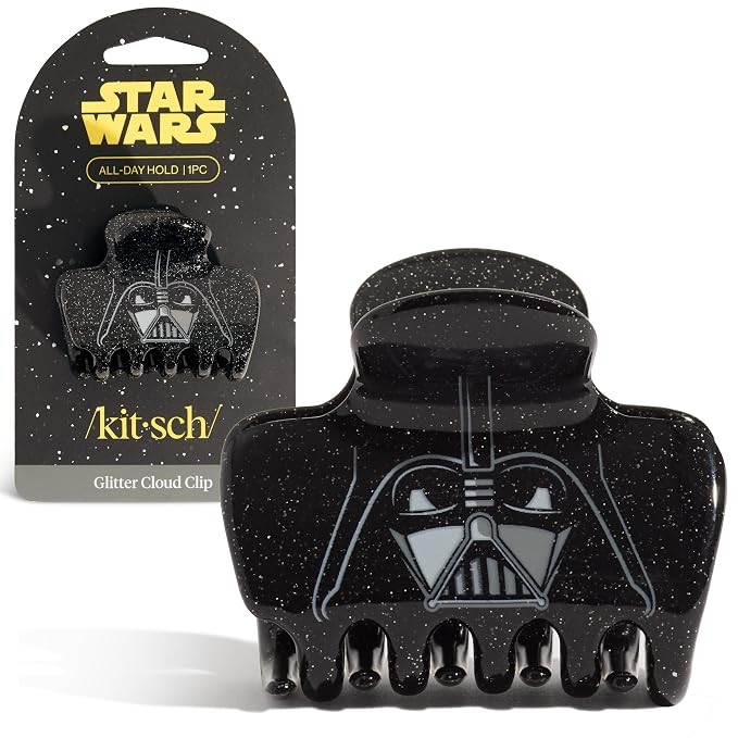 Kitsch x Star Wars Darth Vader Glitter Medium Hair Clip for Women \u2013 Dark Side Galaxy-Inspire... | Amazon (US)