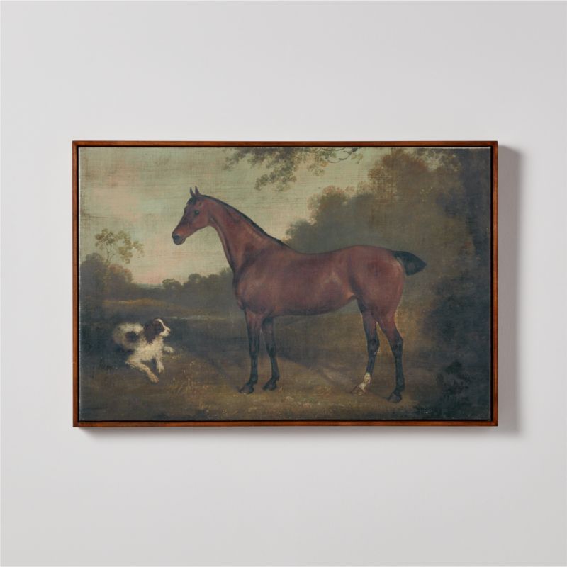 'Brown Horse' Framed Oil Painting Reproduction 18''x22'' | CB2 | CB2