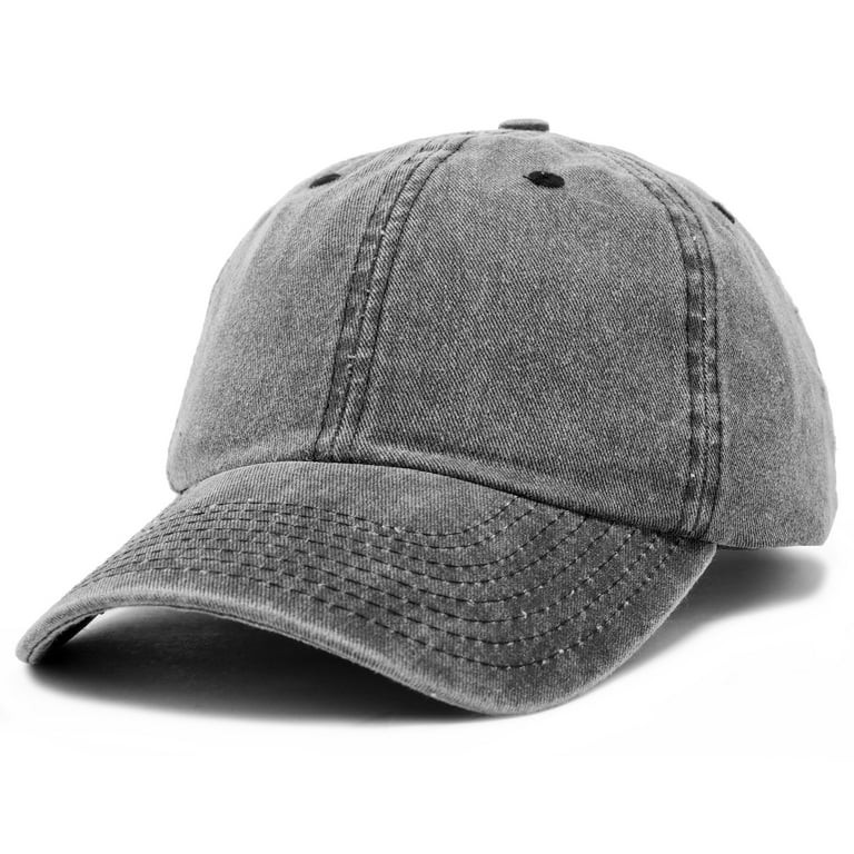 DALIX Dad Hat Adult Mens Womens Washed Cotton Baseball Cap Black | Walmart (US)