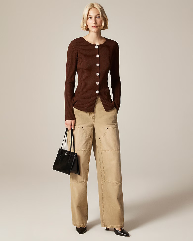 Super-stretch ribbed cardigan | J. Crew US