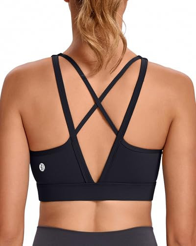 RUNNING GIRL High Impact Sports Bras for Women, High Support Black Sports Bra Moulded Cup Strappy Sports Bras(3060 Black L) | Amazon (US)