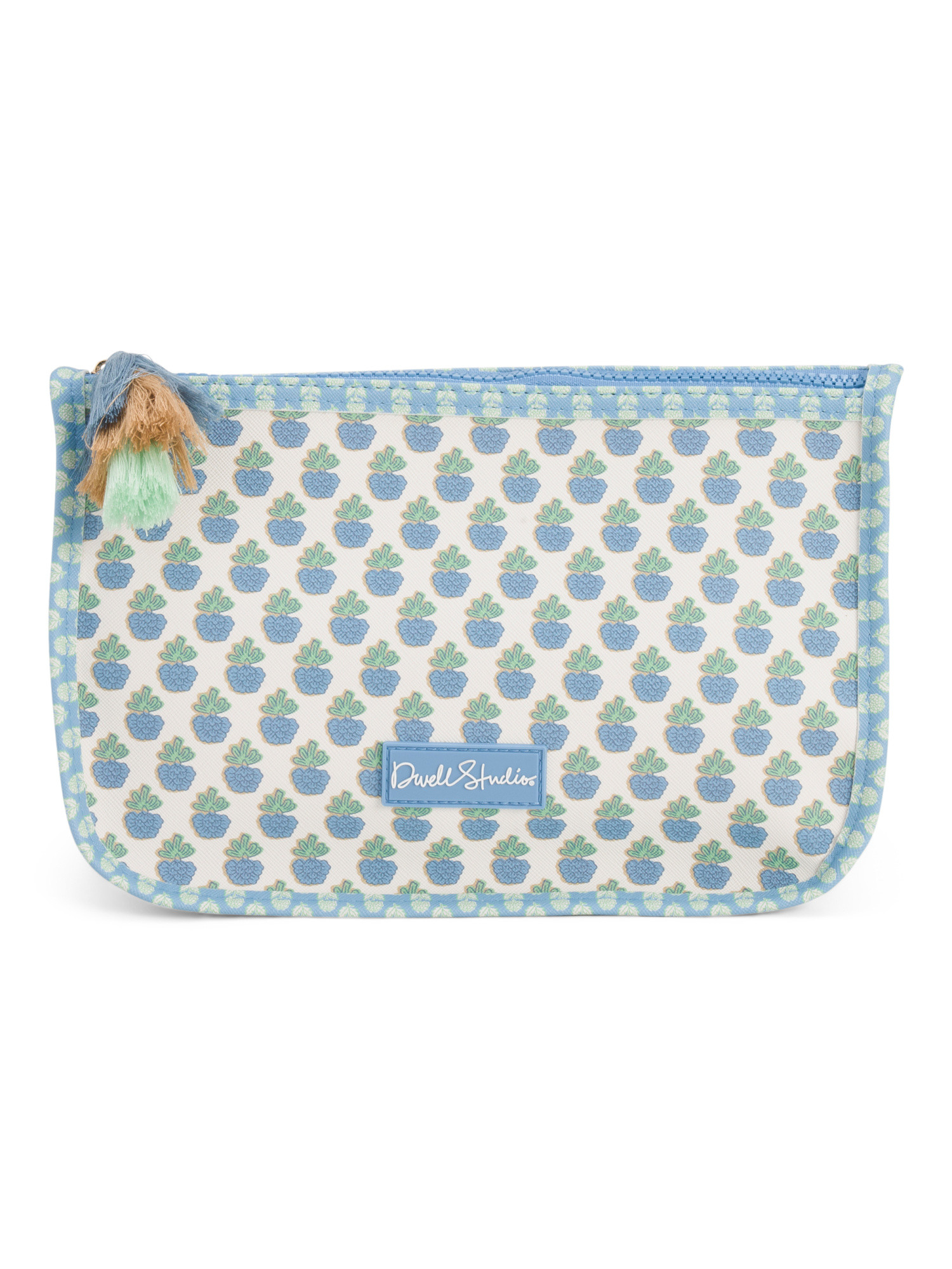 Block Print Cosmetic Bag With Tassel Accent | Beauty Tools & Brushes | Marshalls | Marshalls
