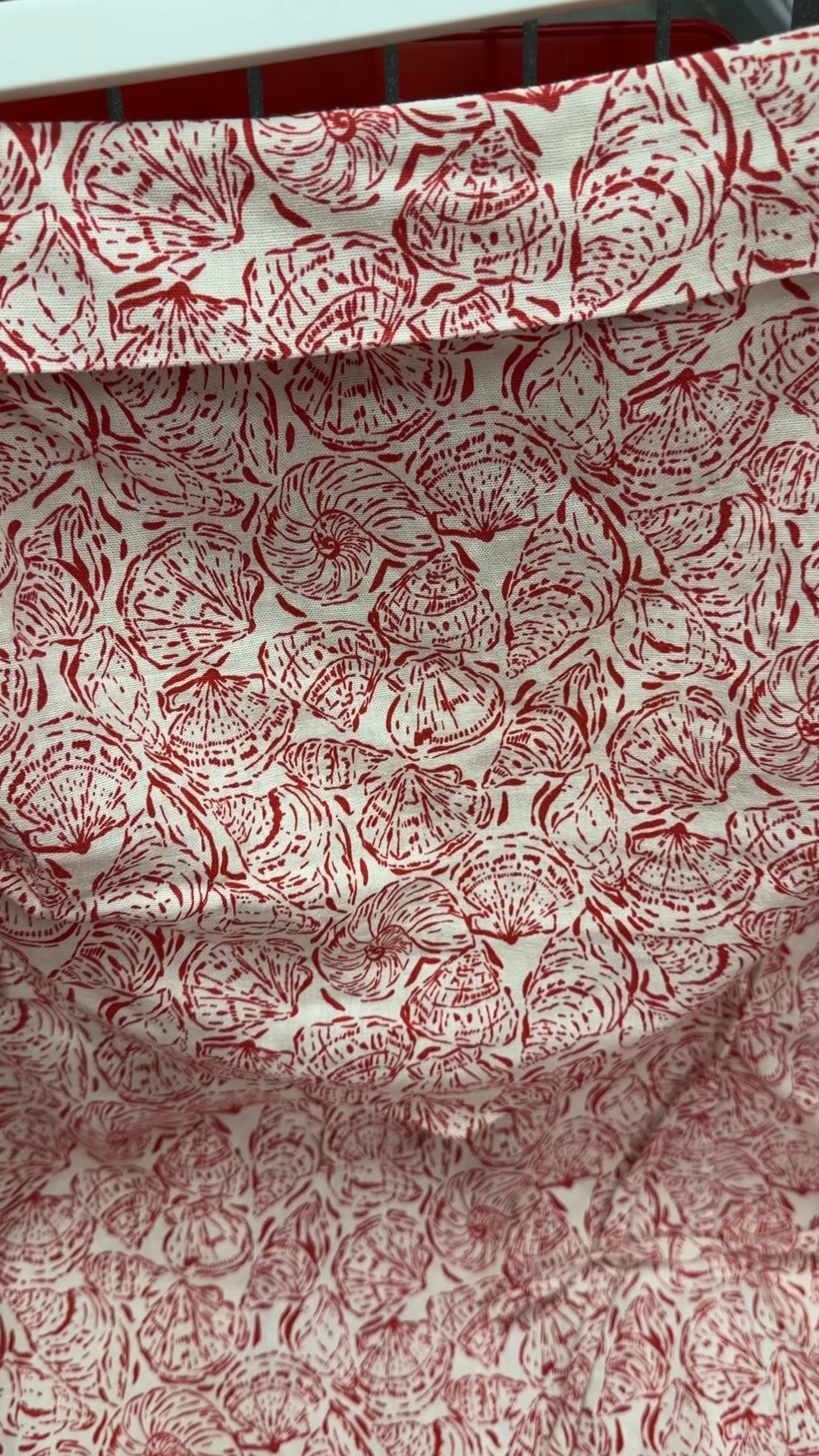 Linen bandeau top and matching wrap midi skirt set at Target, love the seashell print, also comes in a blue stripe. Vacation resort ready! #targetstyle