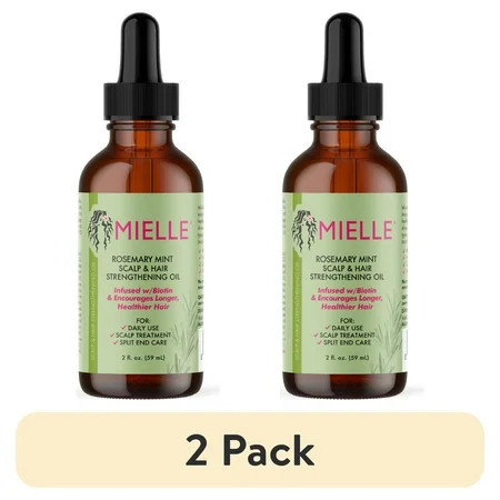 (2 pack) Mielle Strengthening Scalp & Hair Oil, Rosemary Mint, 2 oz | Walmart (US)