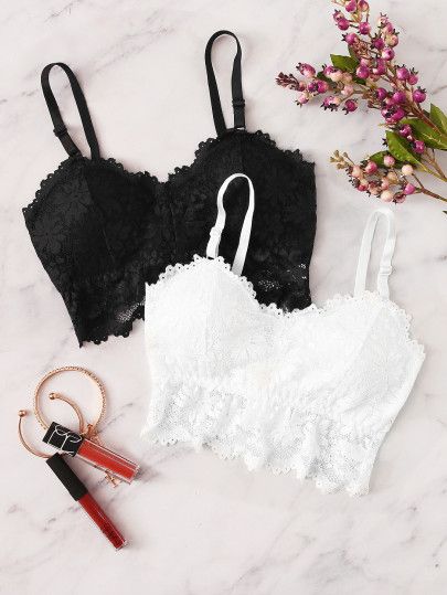 Floral Lace Bra Set 2pack | SHEIN