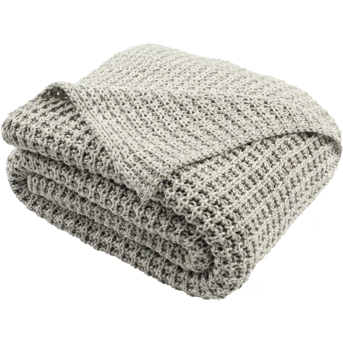 Haven Knit Throw Blanket - Light Grey/Natural - 50" x 60" - Safavieh | Target