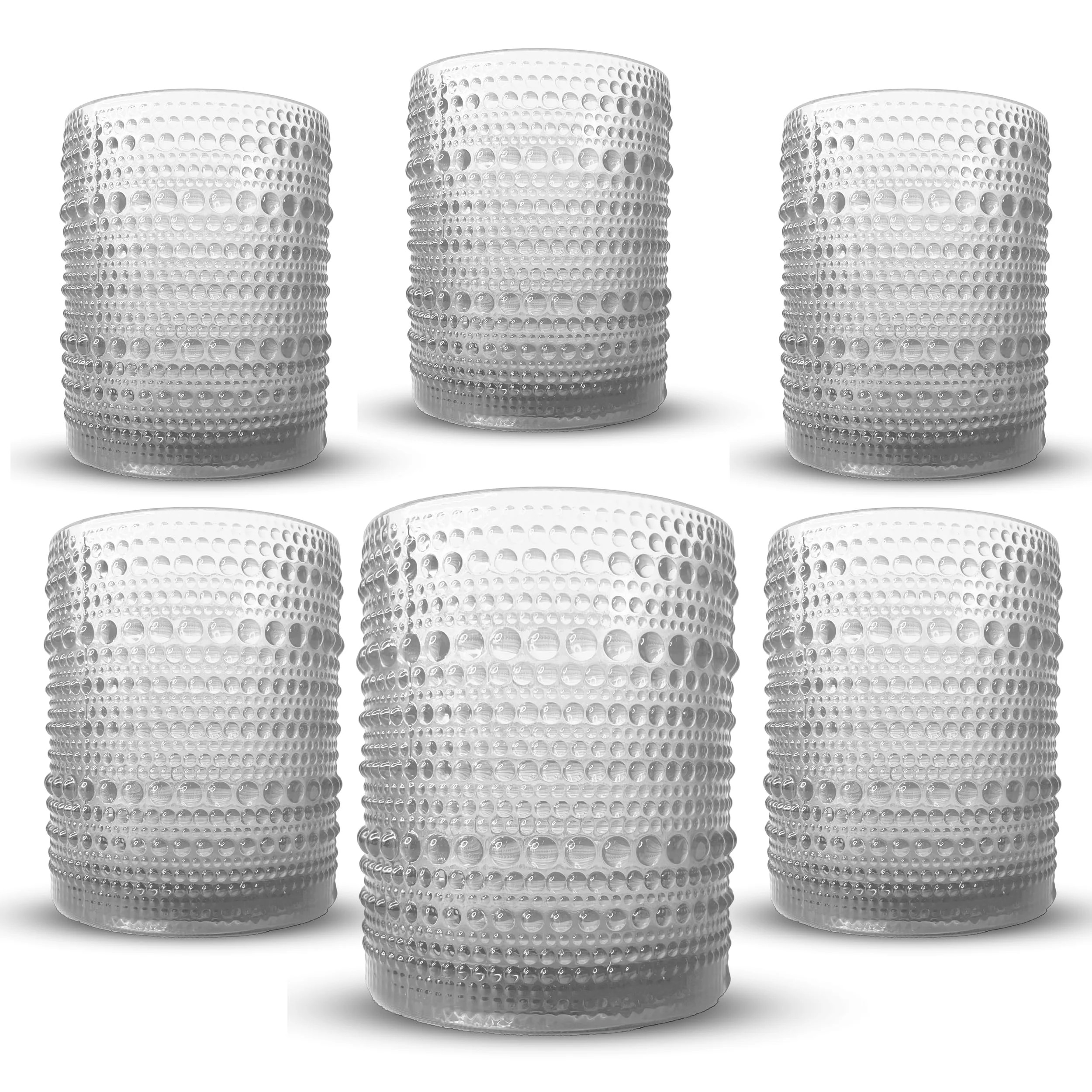 Greenline Goods Hobnail Glasses Set of 6 – 12 oz Vintage Lowball Drinking Glasses with Unique D... | Walmart (US)