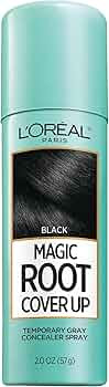 L'Oreal Paris Magic Root Cover Up Gray Concealer Spray Black 2 oz.(Packaging May Vary) | Amazon (US)