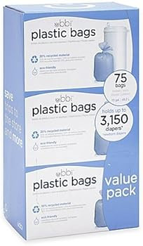 Ubbi Diaper Pail 75-Count Value Pack Plastic Bags by Ubbi | Amazon (CA)