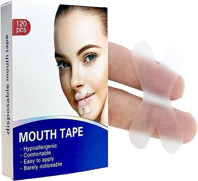 120 Pcs Mouth Tape for Sleeping, Sleep Strips for Better Nose Breathing, Less Mouth Breathing, Im... | Amazon (US)