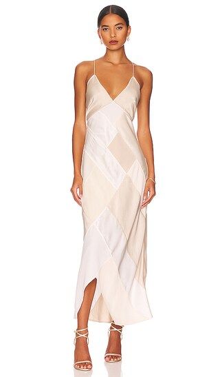 Patchwork Maxi Dress in Cream | Revolve Clothing (Global)