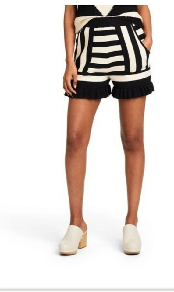 NEW Victor Glemaud x Target Women's Striped High-Rise Shorts Black &amp; White 2XL  | eBay | eBay US