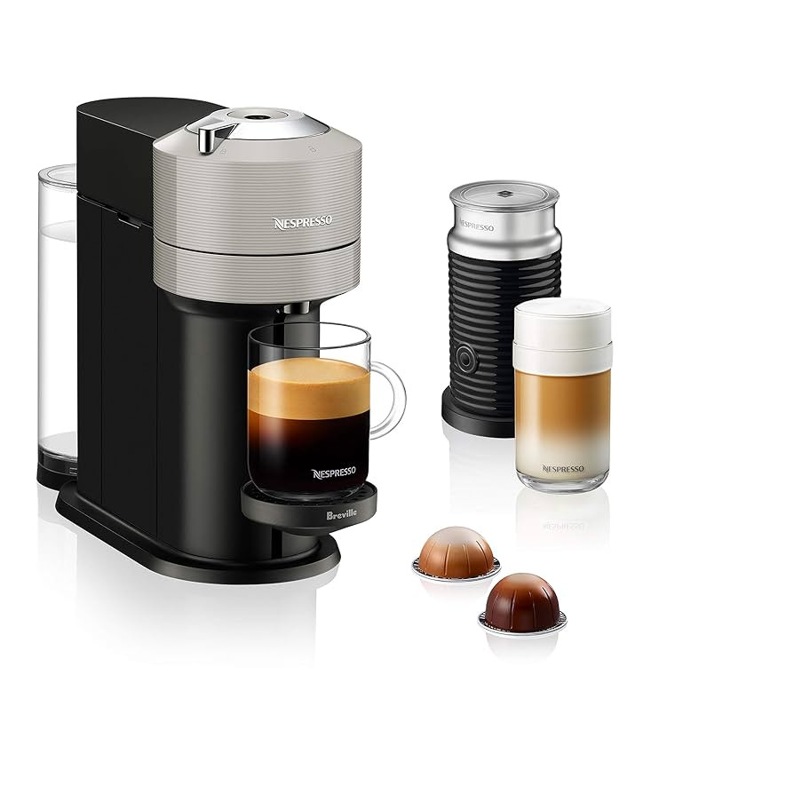 Nespresso Vertuo Next Coffee and Espresso Maker by Breville, with Aeroccino Milk Frother, Light G... | Amazon (US)