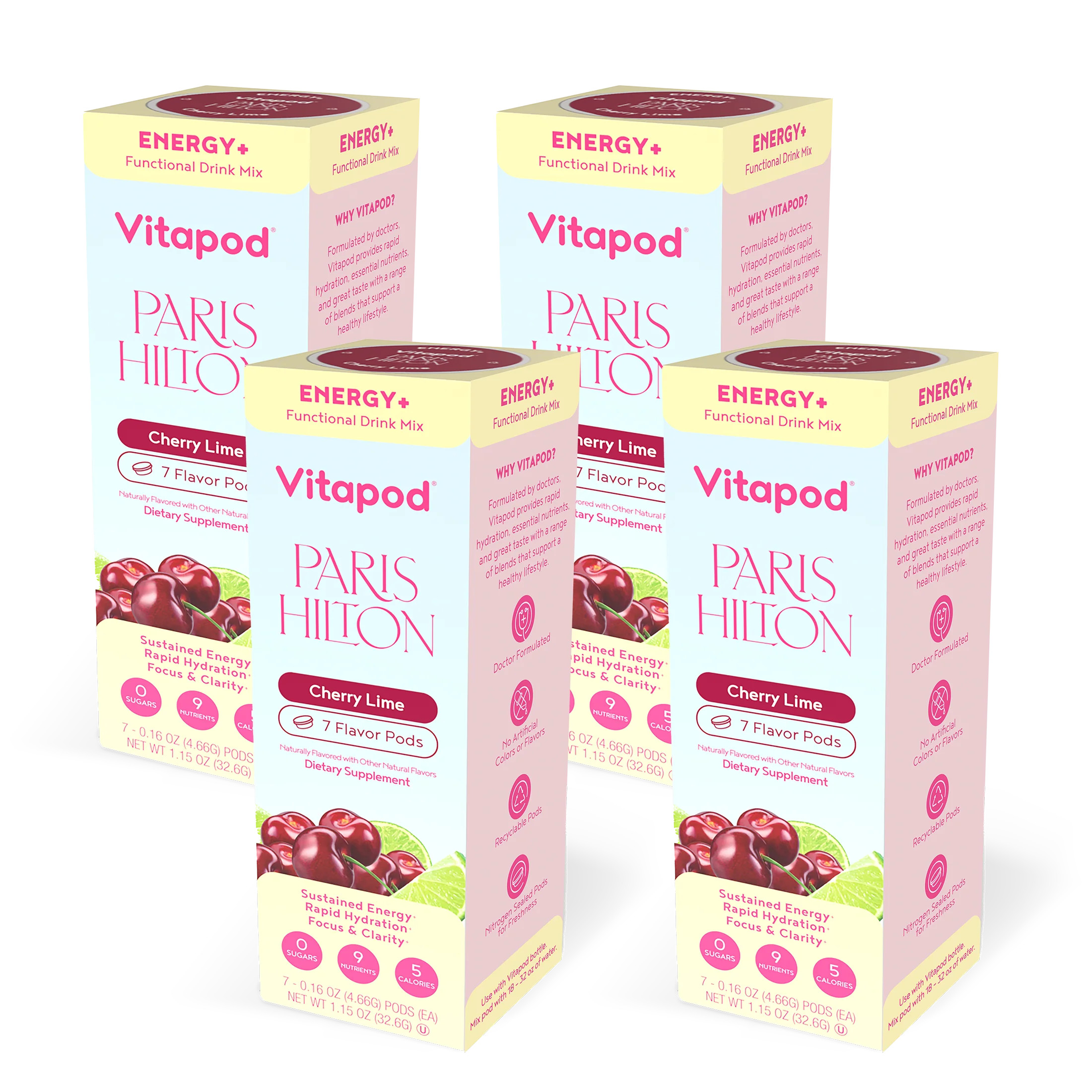 Paris Hilton x Vitapod Energy+ Cherry Lime, 28 pods | Vitapod