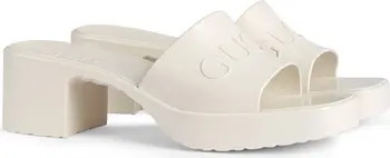 Gucci Rubber Logo Platform Slide Sandal | Nordstrom | Nordstrom
