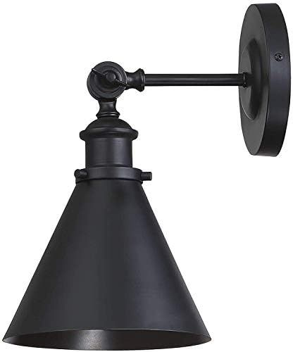 Modern Farmhouse Matte Black Barn Light with a Metal Conical Shade Vintage Retro Wall Sconce | Amazon (US)