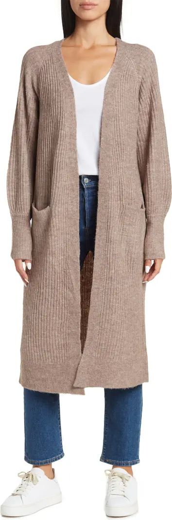 Long Sleeve Ribbed Duster Cardigan | Nordstrom Rack