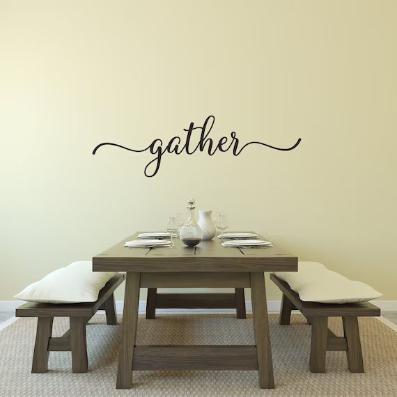 Gather Wall Sticker  Dining Room Wall Art  Gather Sign | Etsy | Etsy (US)