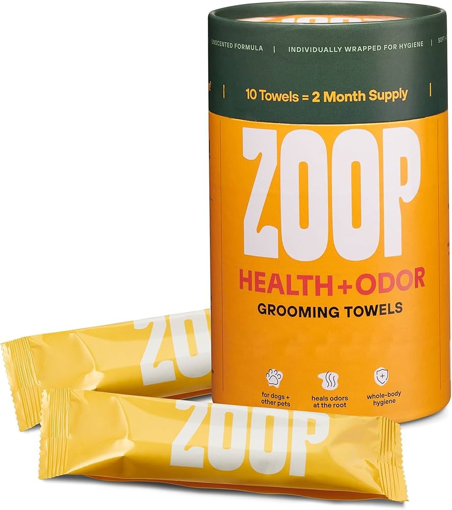 ZOOP Dog Wipes - Extra-Large Pet Grooming Bath Towels for Dogs & Cats - Cleans & Eliminates Whole... | Amazon (US)