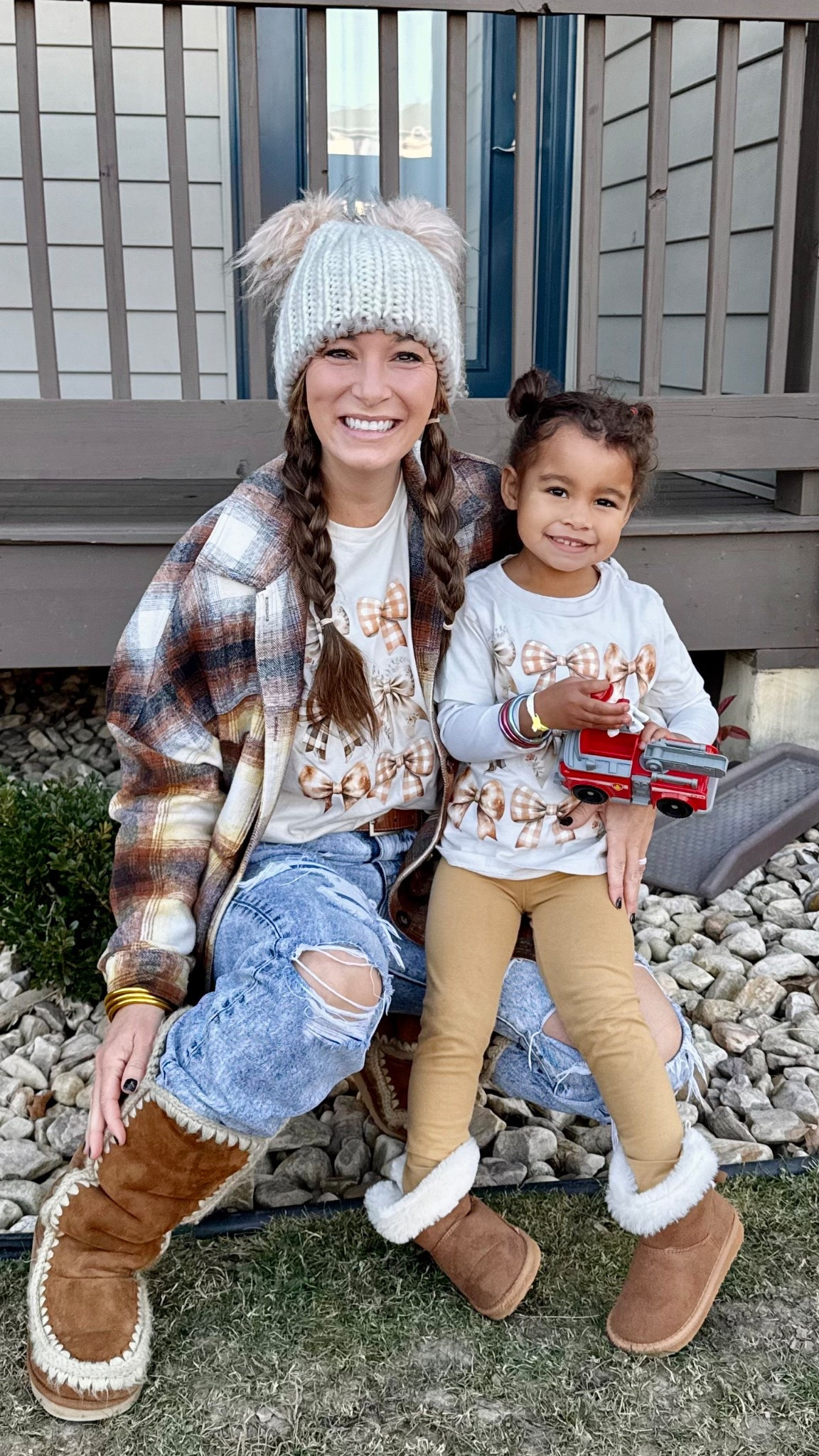 Mom and me matching shirts / bow shirt / winter mom and daughter outfits 

#LTKFindsUnder50 #LTKKids #LTKSeasonal