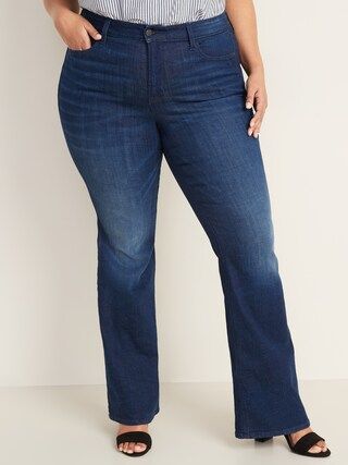 High-Waisted Secret-Slim Pockets Flare Plus-Size Jeans | Old Navy (US)
