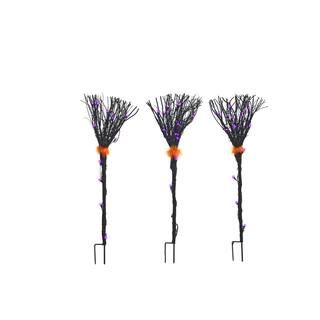 Home Accents Holiday 3 ft Purple Broom Pathway Lights (3-Pack) TY001-1729-4 - The Home Depot | The Home Depot