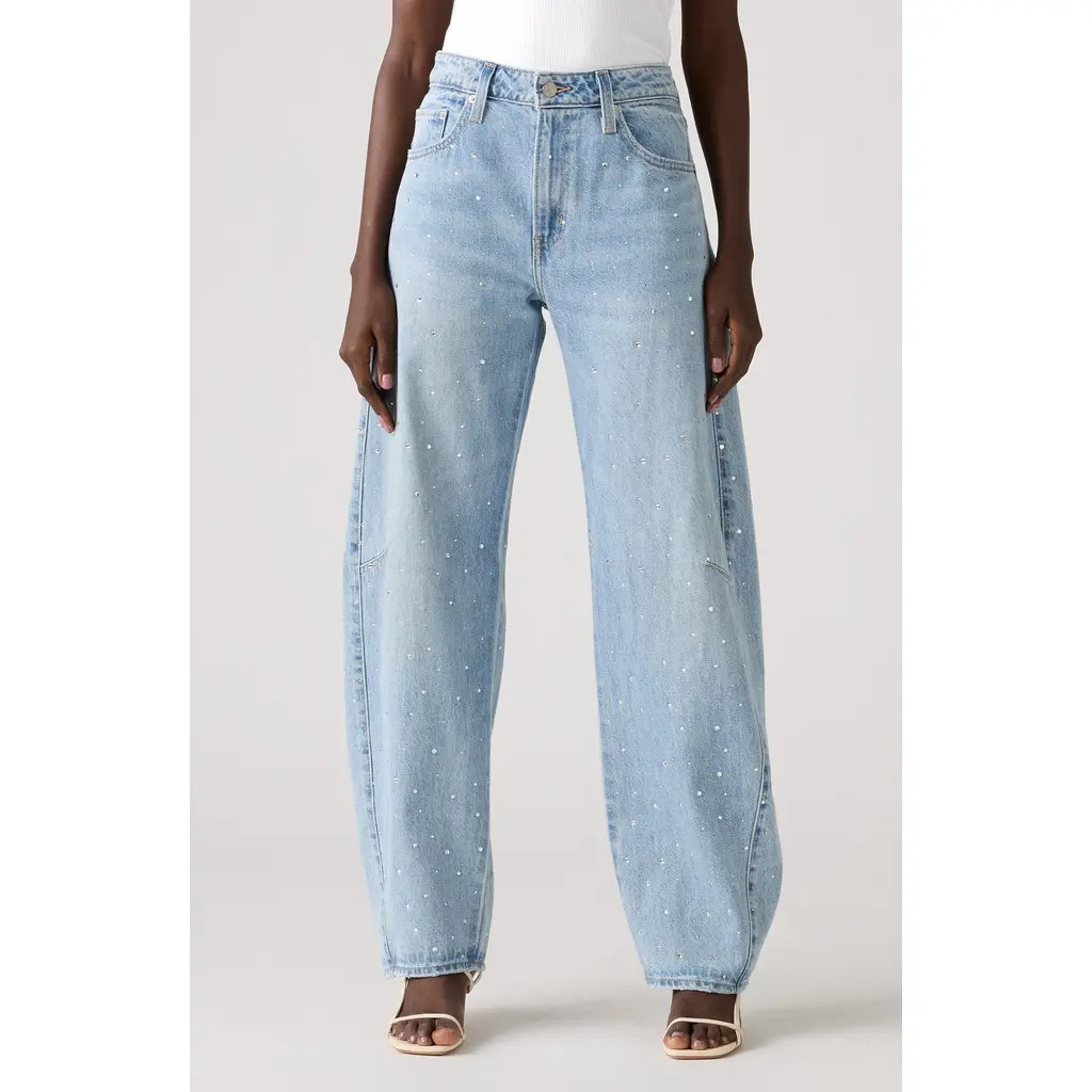levi's Baggy Dad High Waist Barrel Leg Jeans in Dazzle Me at Nordstrom, Size 30 32 | Nordstrom