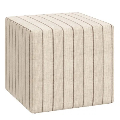 Era 21'' Wide Square Striped Cube Ottoman | Wayfair North America