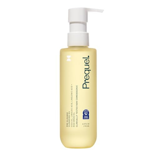 Prequel Skin Pre-Gleanse Oil Cleanser for Face. Double Cleansing Oil Skincare for Women with Cica and more. Non-Comedogenic Makeup Remover. Unscented Gentle Formula For All Skin Types. 6.5oz | Amazon (US)