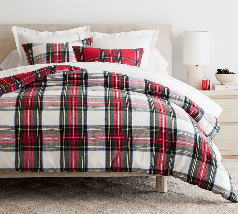 Stewart Plaid Flannel Reversible Comforter | Pottery Barn (US)