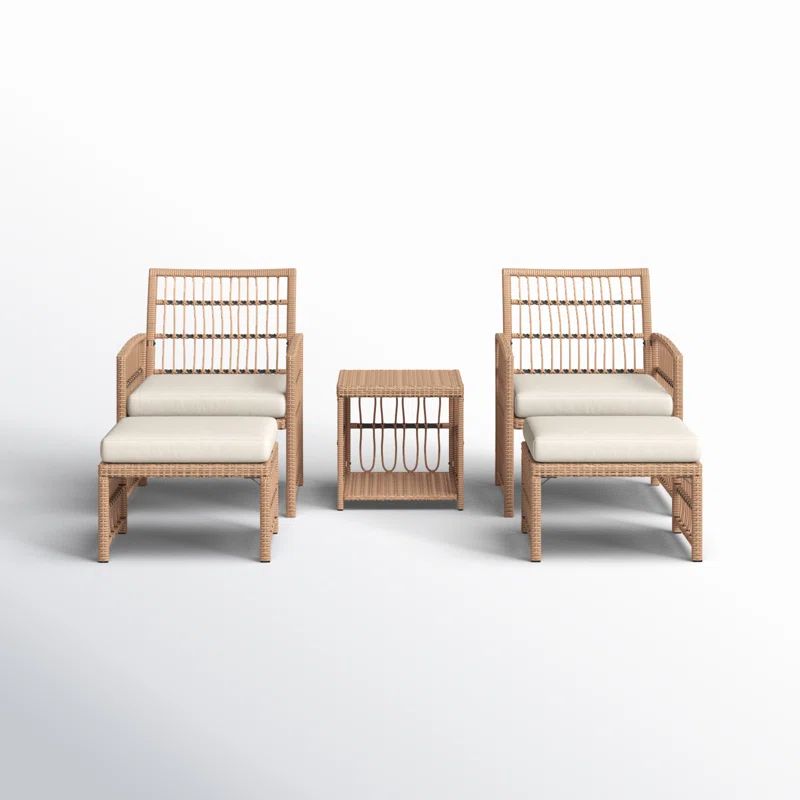 Anthippi 2 - Person Outdoor Seating Group with Cushions | Wayfair North America